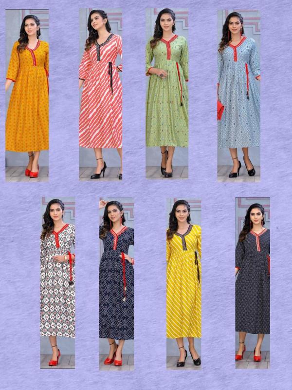 Trendy Mohra Rayon Designer Exclusive Kurti Collection